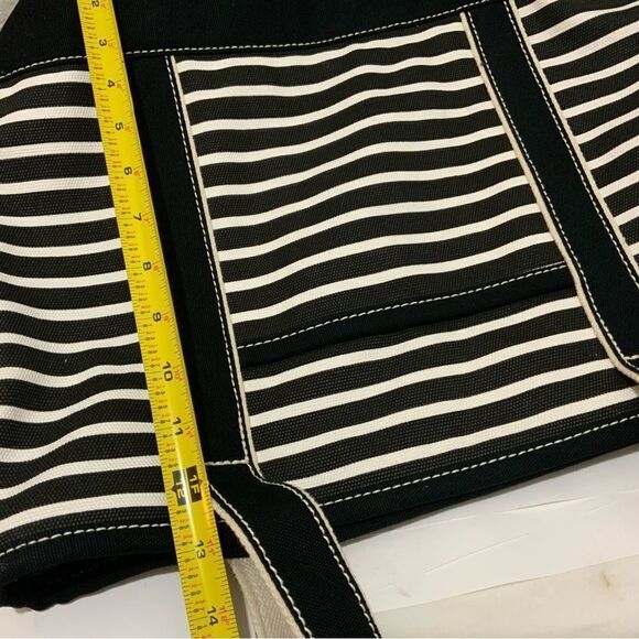 Land’s End tote simper fi stripes black white - Picture 6 of 11